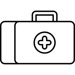 Medical - black outline - icon - illustration