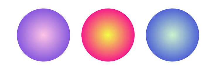 Colorful gradient element with transparent background