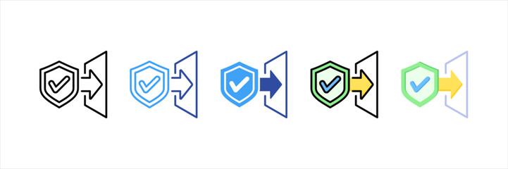 Secure Access Multi Style Icon Set
