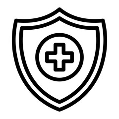 Fototapeta premium shield Line Icon