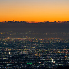 蛭ヶ岳から撮影した横浜みなとみらい