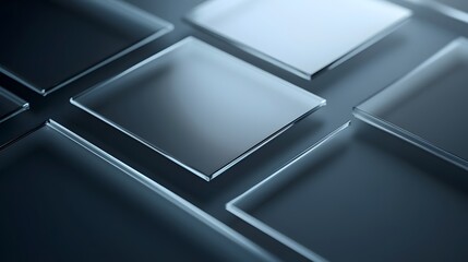 Translucent Glass Squares Abstract Background