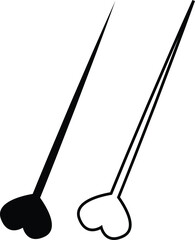 Continuous flat and line safety pin icon set. Single line art safety doodle outline open safety pin vector collection isolated on transparent background. steel tool design for fashion, security needle