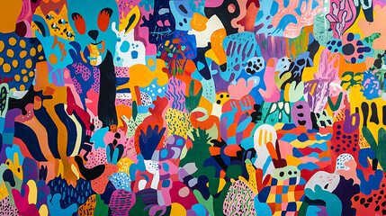 Colorful Urban Street Art: Bold, Bright Graffiti Mural Paintings