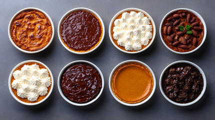 Delicious Array of Homemade Desserts: Scrumptious Pies, Tarts, and Creamy Treats Showcasing Irresistible Flavors