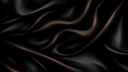Fototapeta premium Draped Black and Brown Silk Fabric