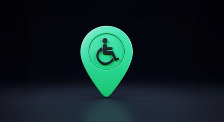Wheelchair, Disability Signs, Icons are Visual Presentation. 