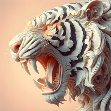 Arc sculpture of tiger