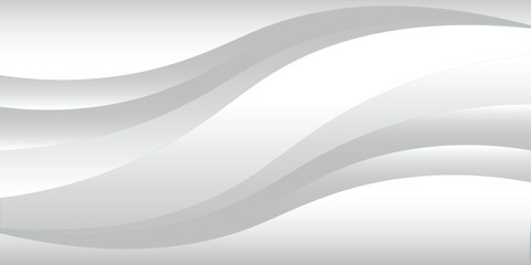 modern Gray background, white wave background design Geometric vector for cover design, flyer template, and advertisement.