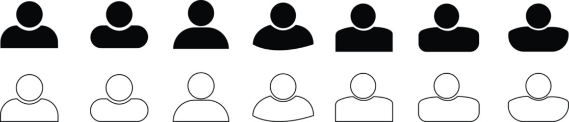  User icon in flat style, Person icon, User icon for web site,vector illustration of a black and white background