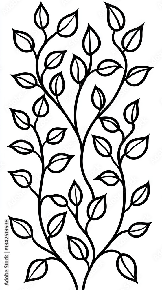 Canvas Prints leafy vines elegant design element for backgrounds, patterns, and artistic projects