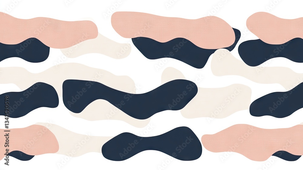 Poster abstract shapes, soft colors, seamless pattern