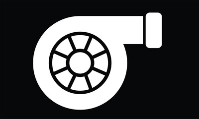 vector illustration of a car wheel Canon icon