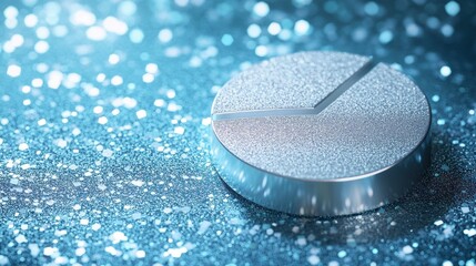 Glittering Silver Pie Chart