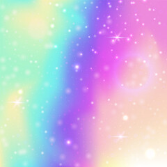 Unicorn Gradient. Purple Princess Pattern. Girl Invitation. Holographic Sparkles Mesh. Pink Galaxy Background. Blue Girlish Hologram. Rainbow Backdrop. Dream Unicorn Gradient.