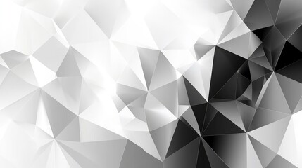 Abstract Black and White Geometric Triangular Background
