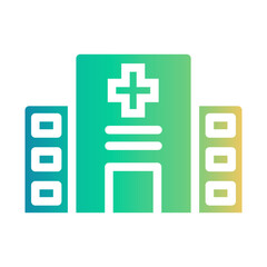 Obraz premium hospital Gradient icon