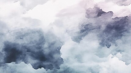 Obraz premium Abstract Watercolor Background in Shades of Blue Gray and Purple