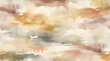 Abstract Watercolor Background With Soft Brown Beige And Gray BrushstrokesForDecorativeUse