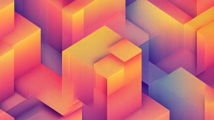 Abstract Geometric Cube Pattern Background With Warm Color Gradient Pattern Design Backgrounds and Shapes With Vibrant Colors For Design Purposes With Modern Style Warm Color Palettes Including