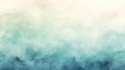 Abstract Teal and Green Watercolor Background Texture