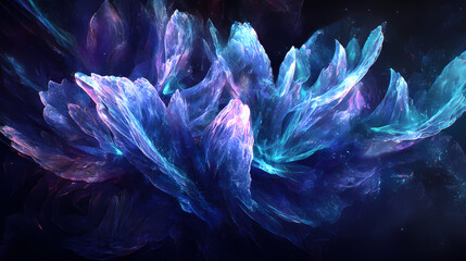 Obraz premium abstract crystalline fusion structures