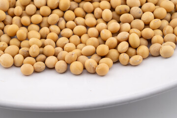 This detailed collage showcases the natural beauty and nutritional richness of soybeans.