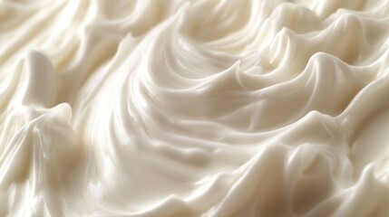 Obraz premium A creamy texture, reminiscent of a cloud, enveloped the cosmetic lotion, its smooth surface hinting at a velvety finish.