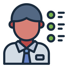 Skills filled line icon representing abilities and professional expertise