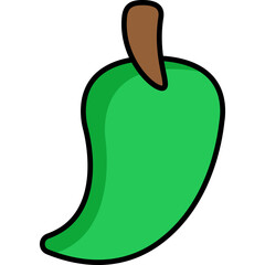 Health Fruits - icon - Black Line