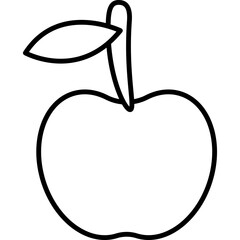 Health Fruits - icon - black outline