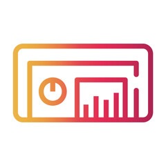 music player Line Gradient Icon