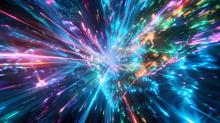 Futuristic Abstract Show: A Vivid Display of VJ Visual Effects