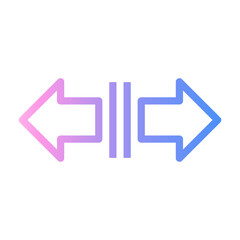 turn signal Line Gradient Icon
