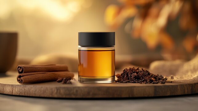 A fragrant elixir of cinnamon, its warm aroma a symphony of spice and warmth, ready to elevate your senses.