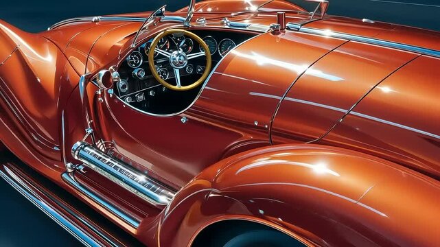Gleaming Classic: A Vintage Roadster's Polished Elegance
