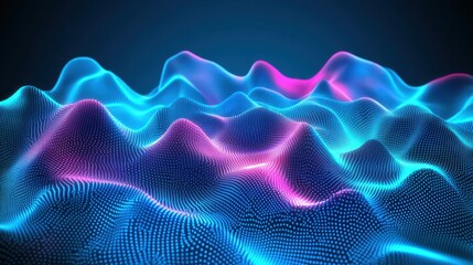 Fototapeta premium A blue and pink wave with a purple and pink peak