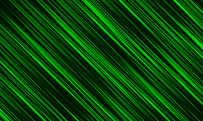 Abstract diagonal green line stripes black background. glowing stripe texture.