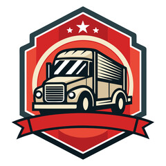 Bold and Eye-Catching Truck Logo Emblazoned on a White Background