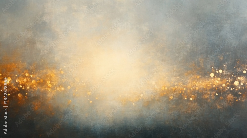 Wall mural abstract golden light and texture background - serene hues with bokeh effect.