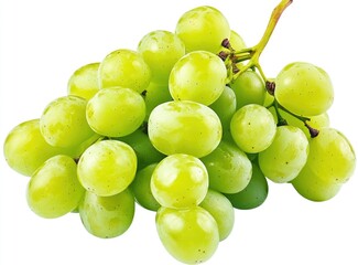 Fresh cluster of vibrant green grapes