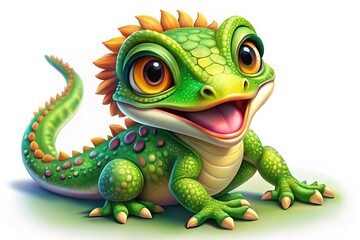 Fototapeta premium Cartoon Reptile Illustrations for Kids
