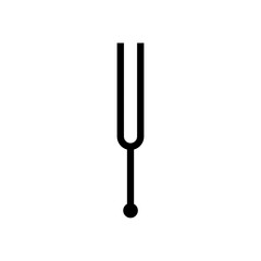 Tuning fork icon with simple and modern design