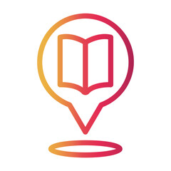 location Line Gradient Icon