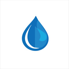 Water drop icon logo with vector illustration
