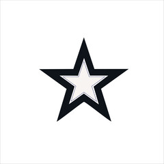 Obraz premium black star on white background