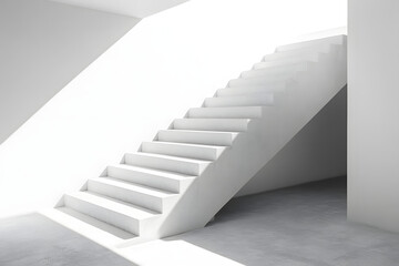 Fototapeta premium Ascend Modern White Staircase Design