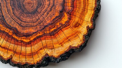 Wooden Slice, Close-up, Abstract Design