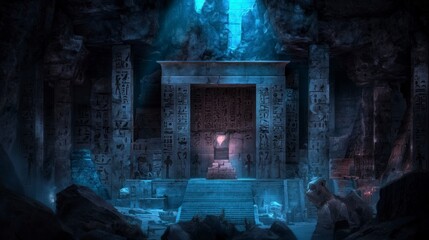 Ancient Egypt Tomb  Pharaoh s Chamber  Hieroglyphs  Pyramid Interior  Exploration