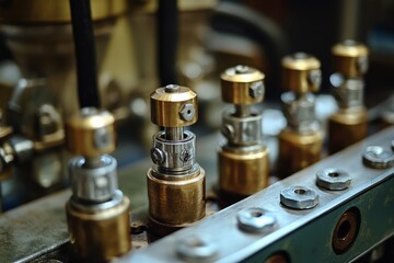 Pneumatic valves regulate fluid flow. Technicians perform routine checks